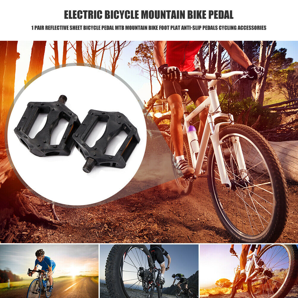 1 Pair Reflective Sheet Bicycle Pedal MTB Mountain Bike Anti-slip Pedals