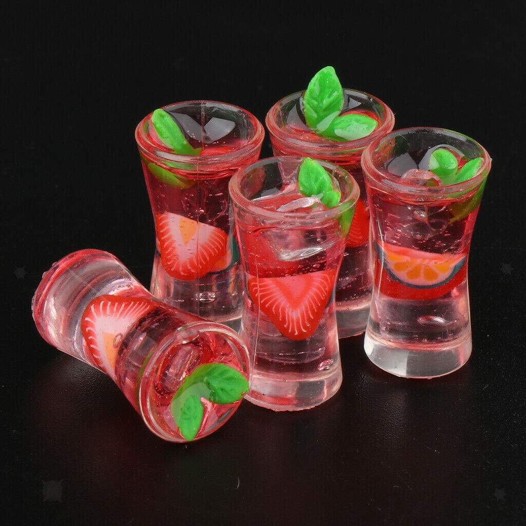 10 lot 1/12 Mint Cocktail Glasses Drinks Kitchen Pub Bar DIY Life Scenes