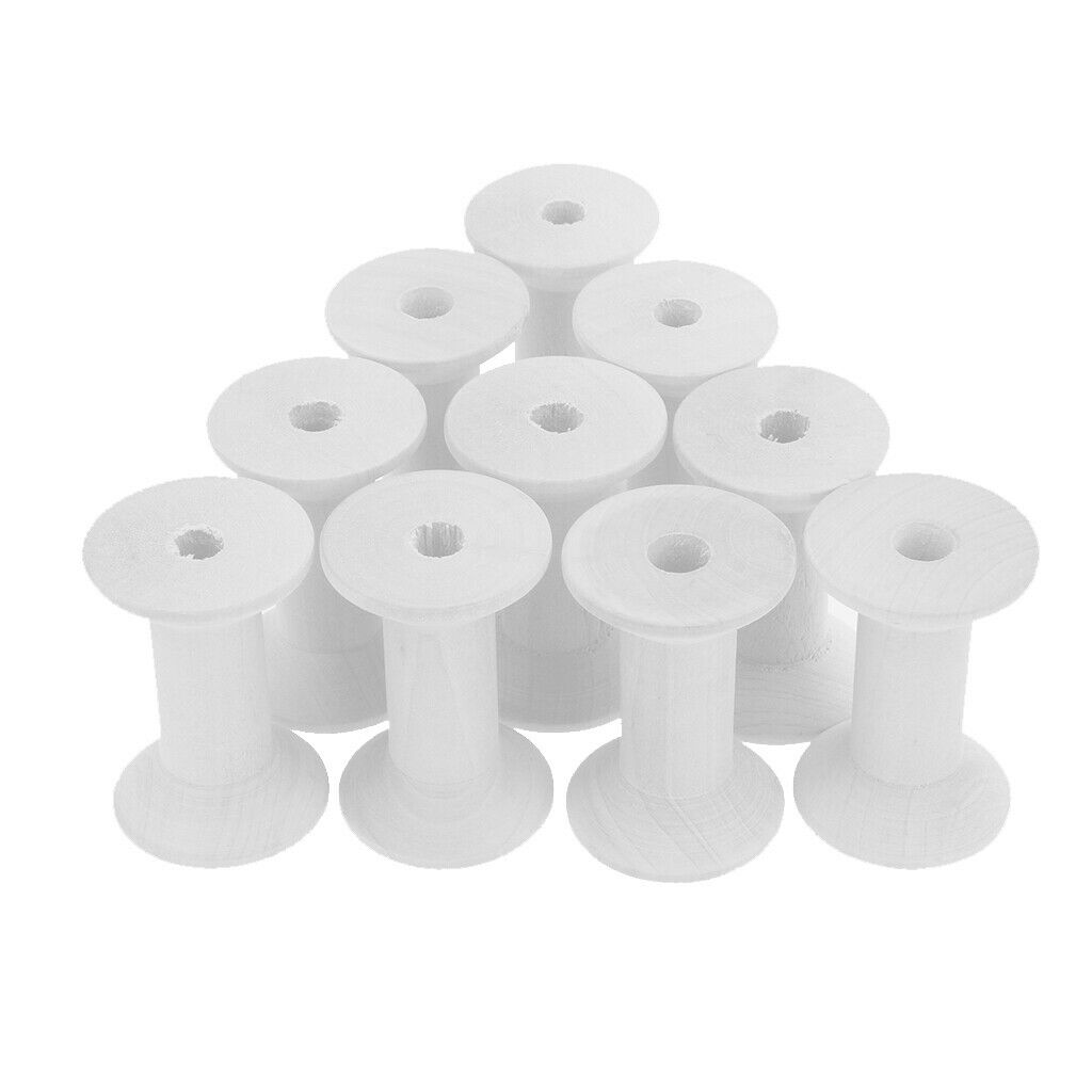 20pcs Wooden Empty Thread Spools Reels