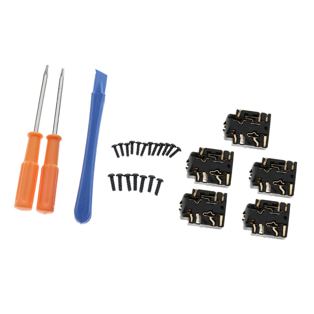 5Pc 3.5mm Headset Audio   Socket + Screwdrivers Set for Xbox   S Controller