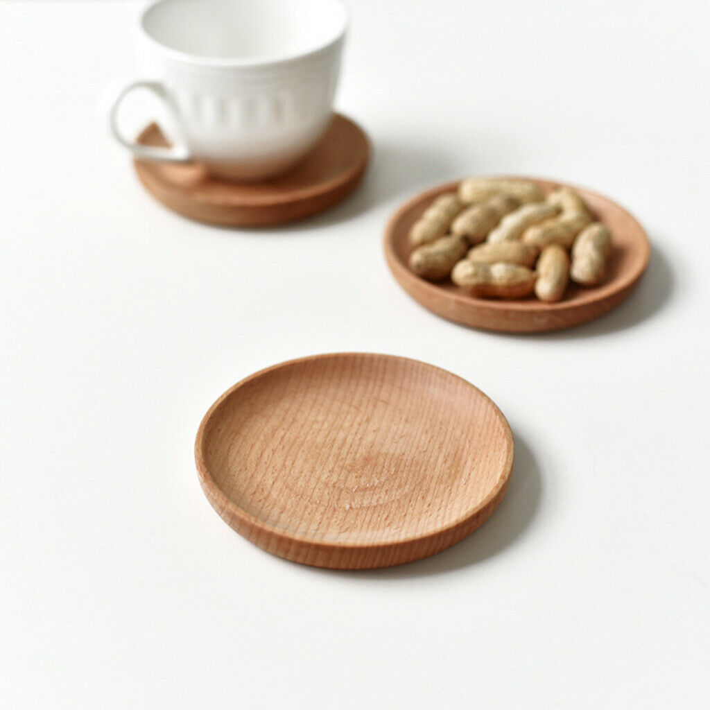Wood Cheese Cookie Candy Platter Coffee Tea Fruit Plate Tableware Gifts