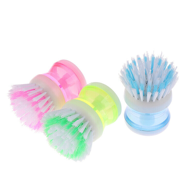 Kitchen Washing Utensils Pot Dish Brush With Washing Up Liquid Soap DispensDD