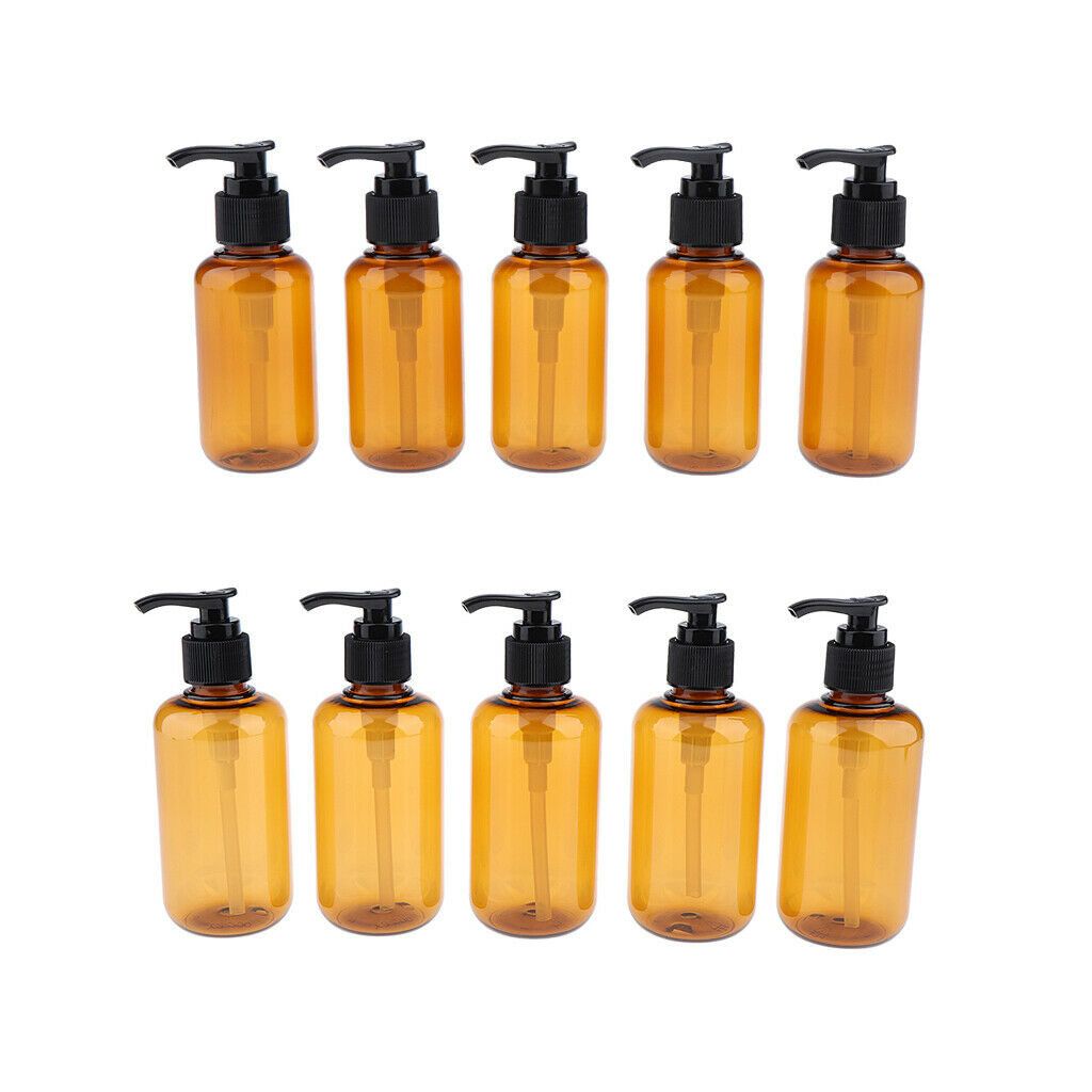10pcs Refillable Empty Spray Bottles Pump Dispenser for Lotion Shampoo Soap