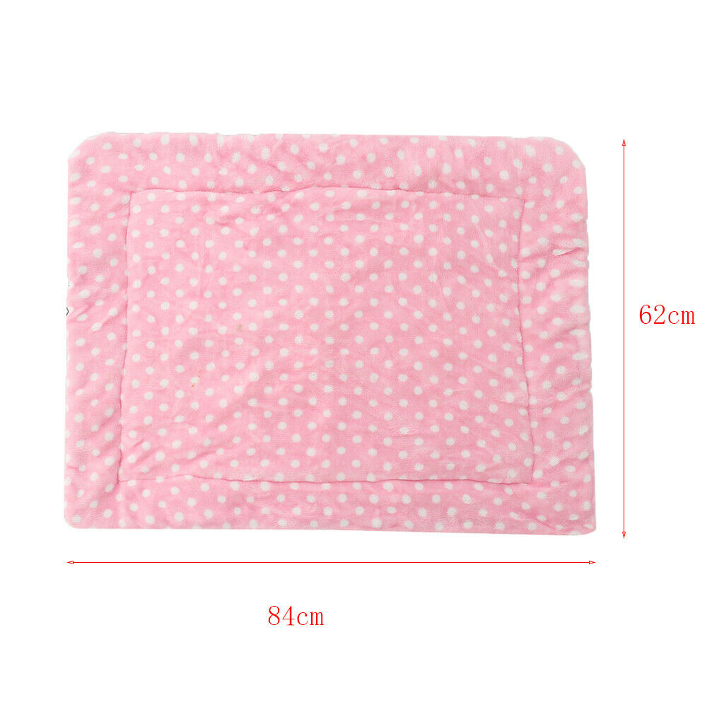 Portable Pet Dog Puppy Cute Warm Mat Pet Sleeping Bed Mattress Seat Pad - M Pink