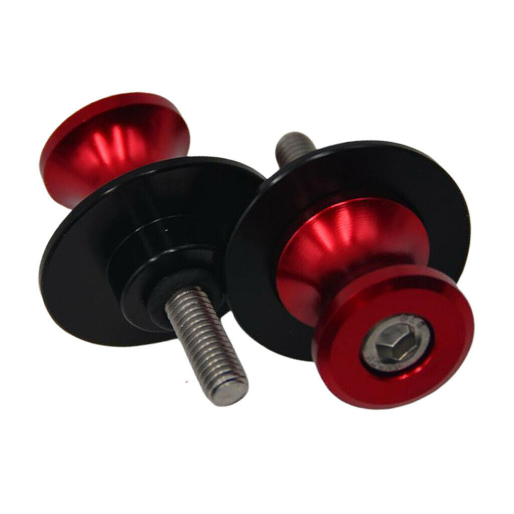 2Pcs Red M6 6mm Swingarm Swing Arm Spools Sliders Stand Bobbins Screws