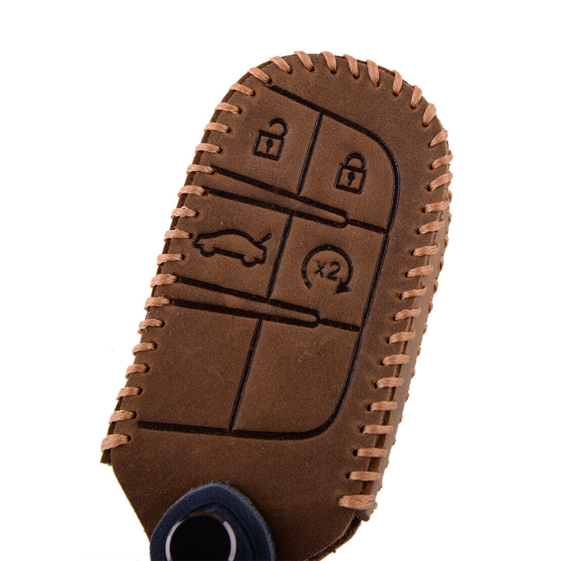 Leather Remote Smart Key Fob Case Cover fit for Dodge Durango Chrysler 300 etc