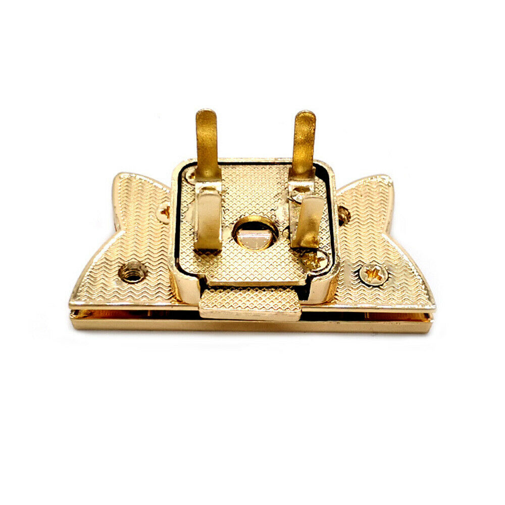 Cat Head Bag Clasp Twist Turn Lock Repair DIY Handbag Purse Hardware Accessories