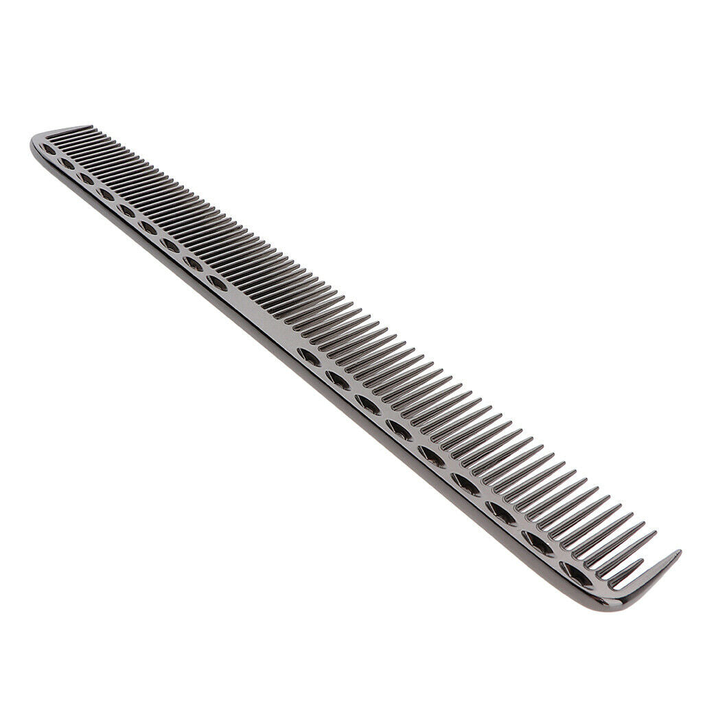 21.5cm 8.46" Pro Salon Hairdressing Aluminum Comb Anti Static  Gray