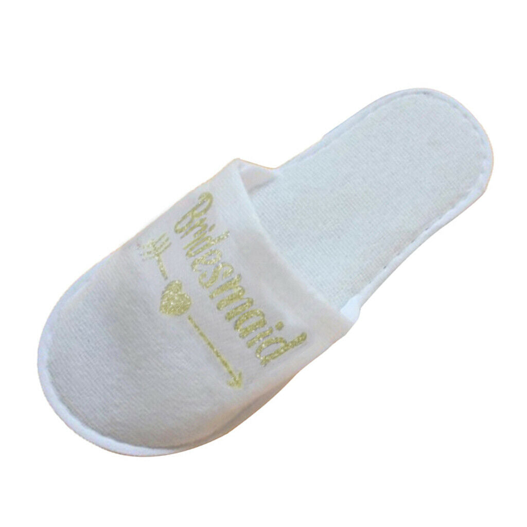 4Pair Lightweight Bridal Soft Bridesmaid Spa Disposable Home Guest Slippers