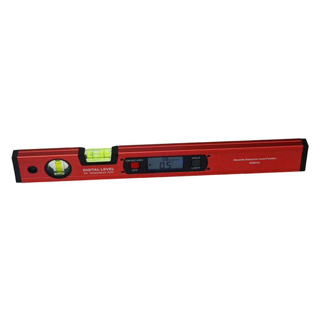 16â€ Spirit Level Digital Inclinometer Spirit Level Angle Gauge 0-360Â° Red