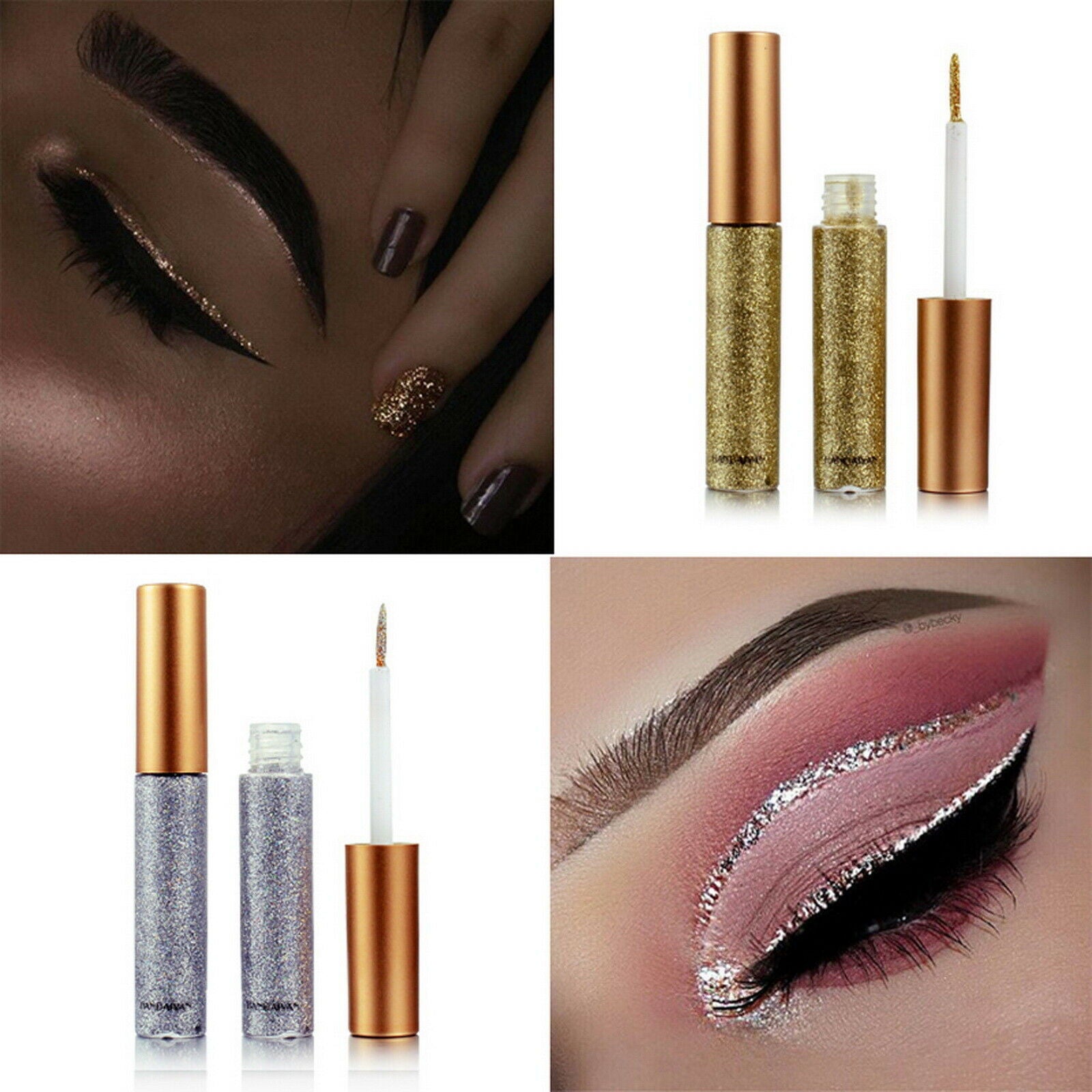 10 Colors Metallic Sparkling Glitter Liquid Eyeliner Party Makeup Eye Liner