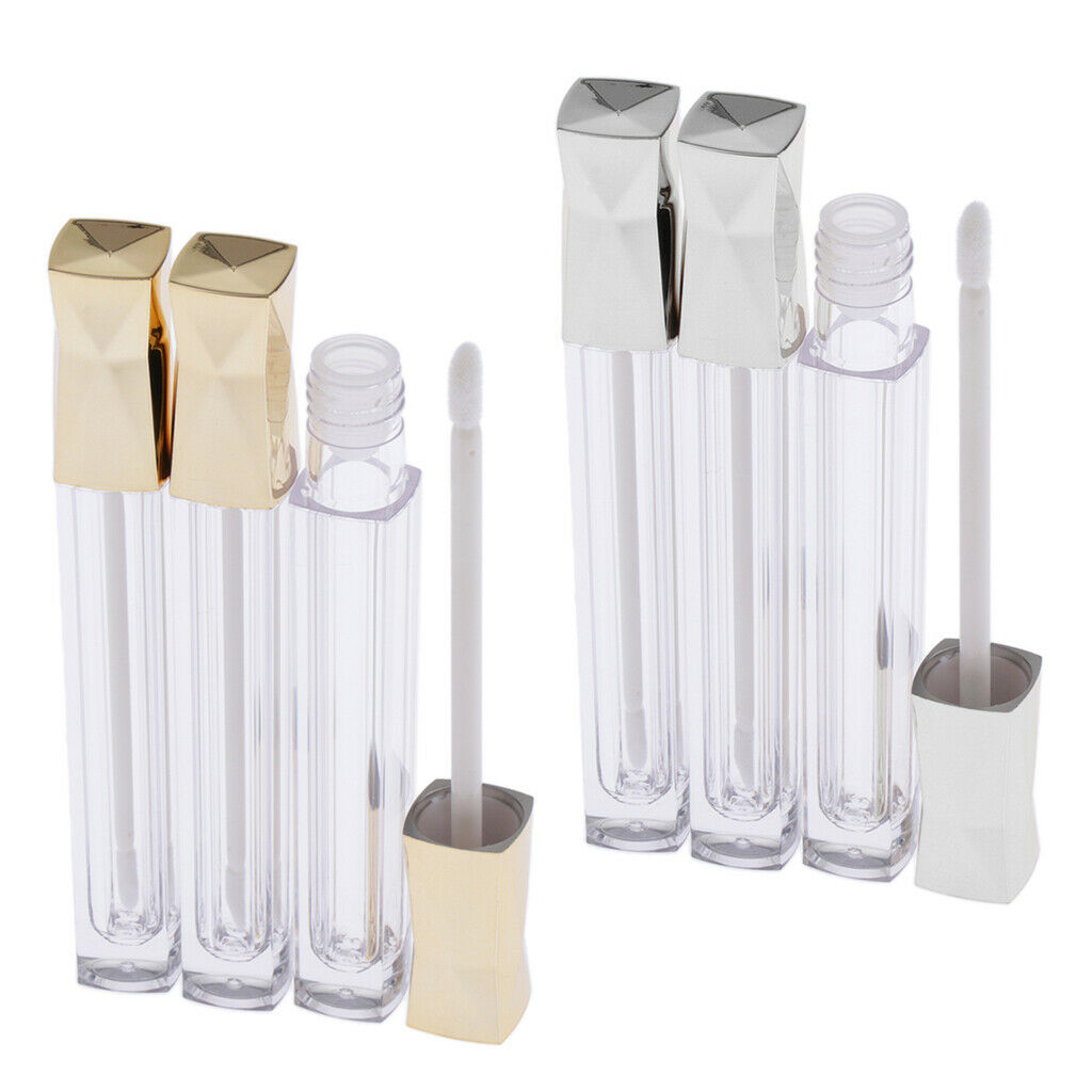 6Pcs Lip Gloss Tube Small Lipstick Tube DIY Sample Cosmetic Container Vials