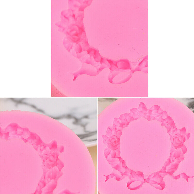 Flower Wreath Border Silicone Mold Cake Decor Fondant Cake FDA Silicone M.l8