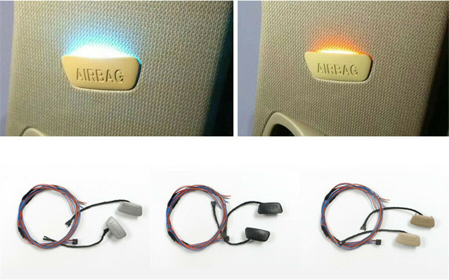 2 Pcs Car LED B-pillar Side Light Switchable Ice blue+orange for BMW F30 F35