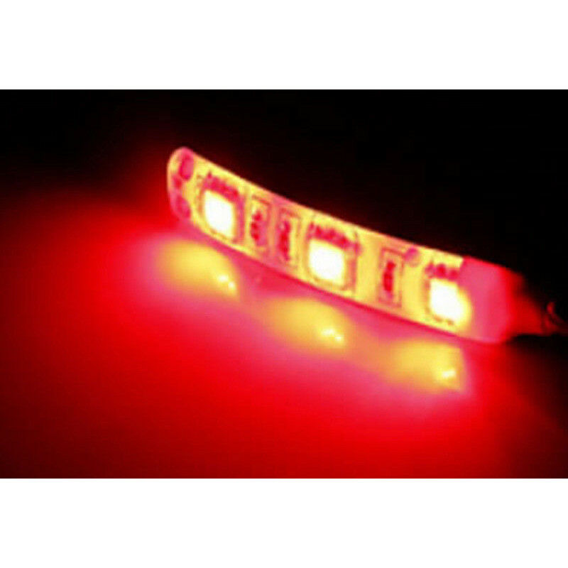 Headlight Projector Gauge Cluster Foot Area Lamps 3SMD Red LED Strip Light