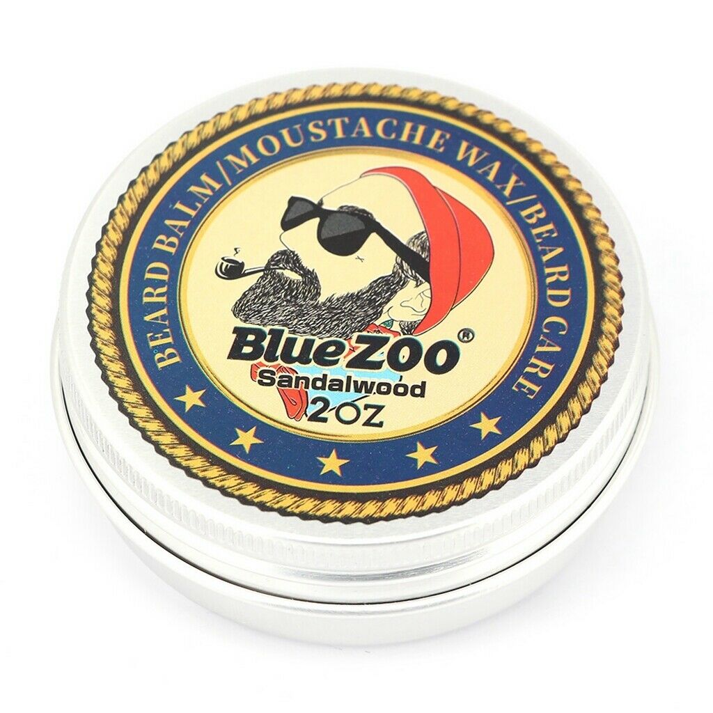 Pack of 2Pcs Natural Beard Balm Moisturizing Sandalwood/Orange Mustache Wax