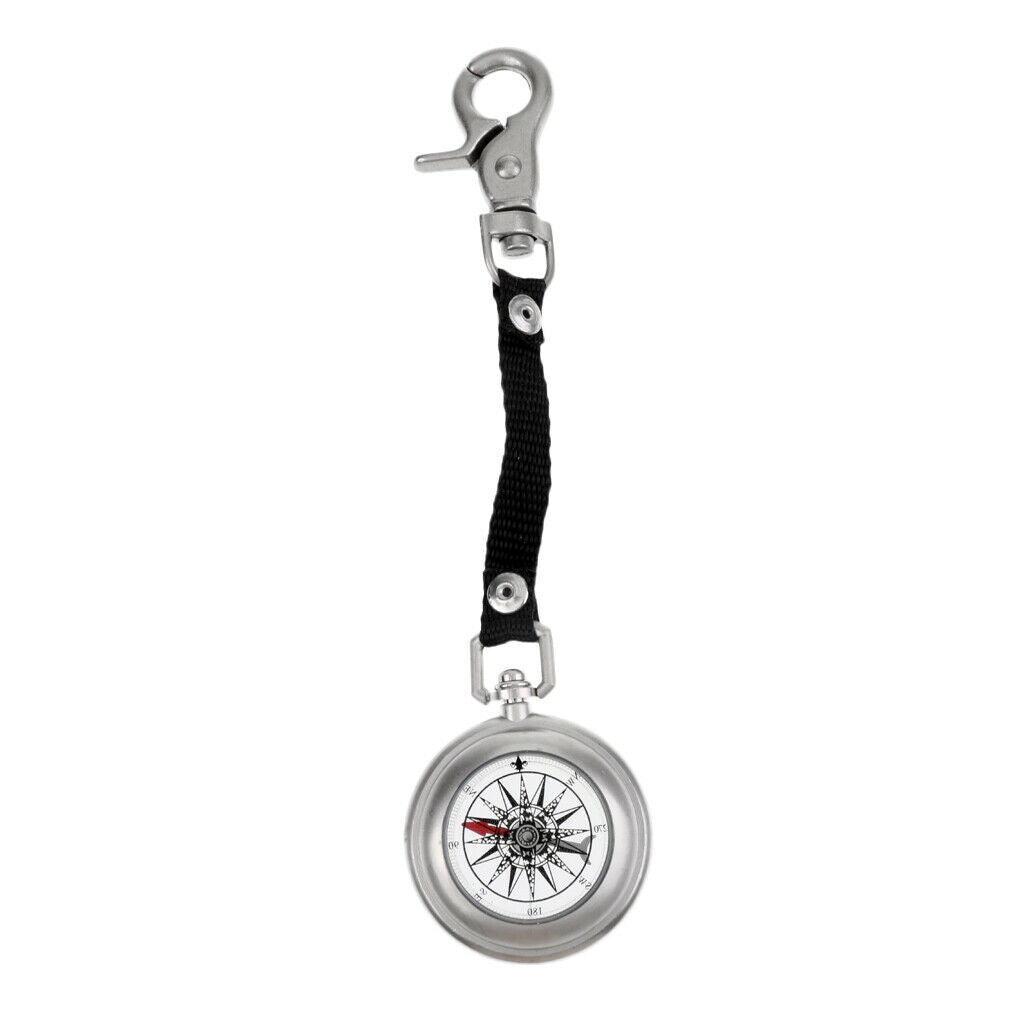Portable Camping Keychain Compass for Survival Camping Hiking with Gear Hook