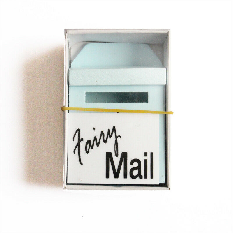 Blue Wooden Mailbox Steepletop Door with 1/12 Hardware