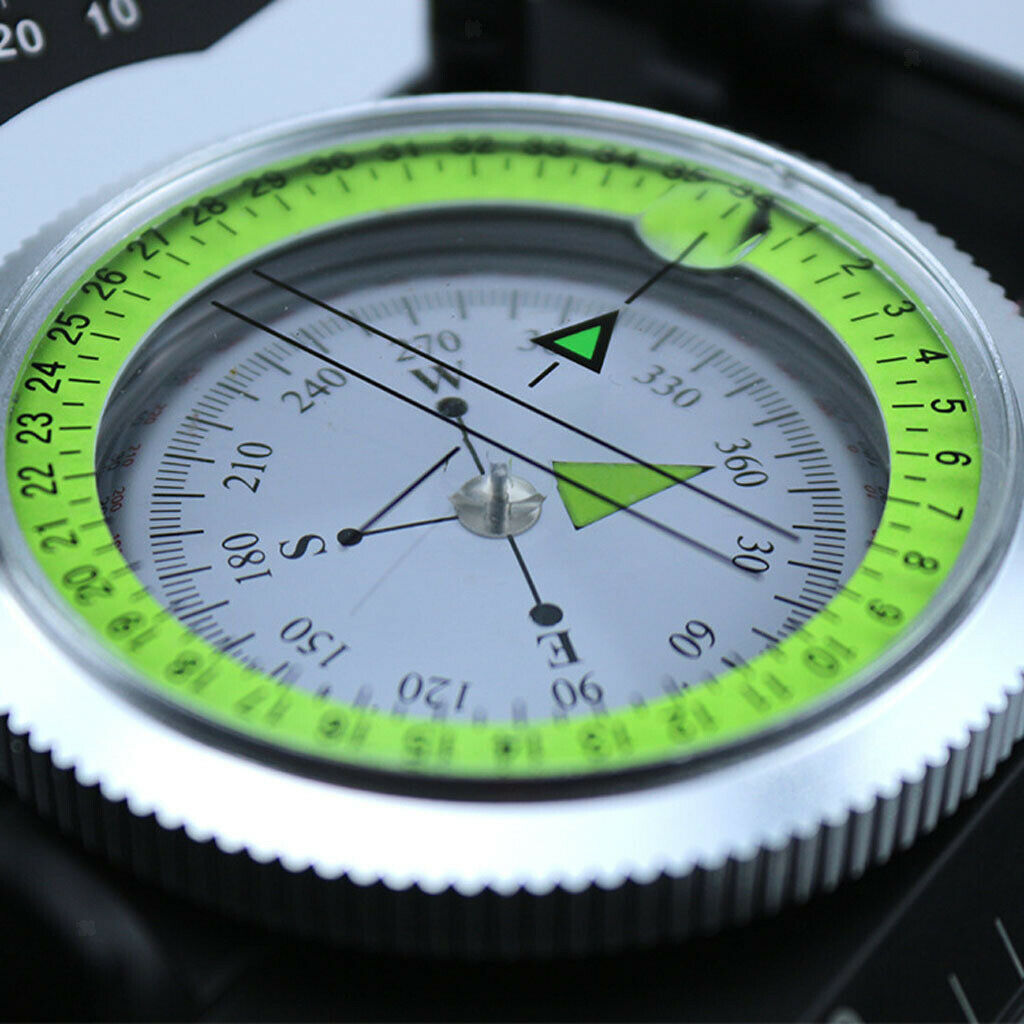 Compass Portable Folding Army Metal Lens Clinometer Multifunction