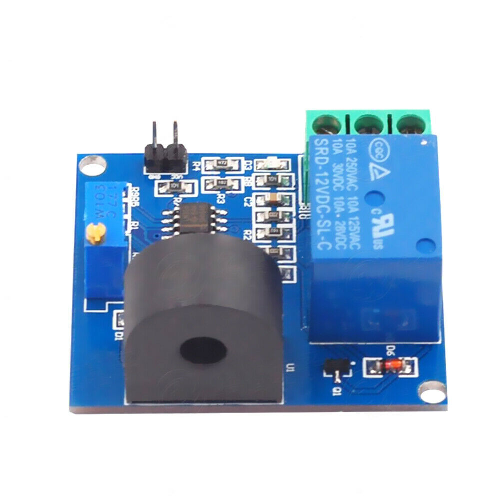 DC 12V AC Current Detection Sensor Protection Relay Module 5A Over-Current