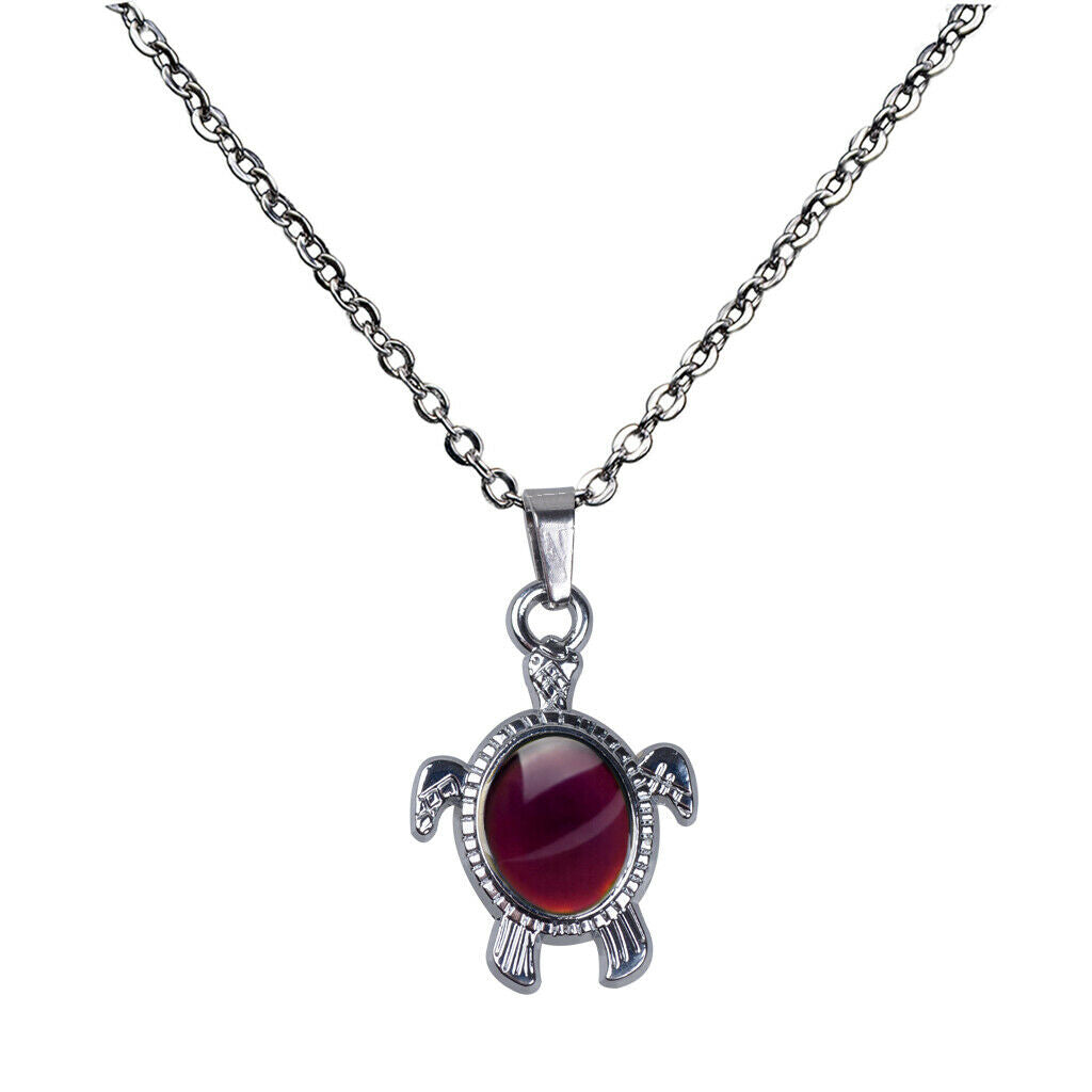2pcs Stainless Steel Necklace Color Changing Mood Emotion Feeling Jewelry