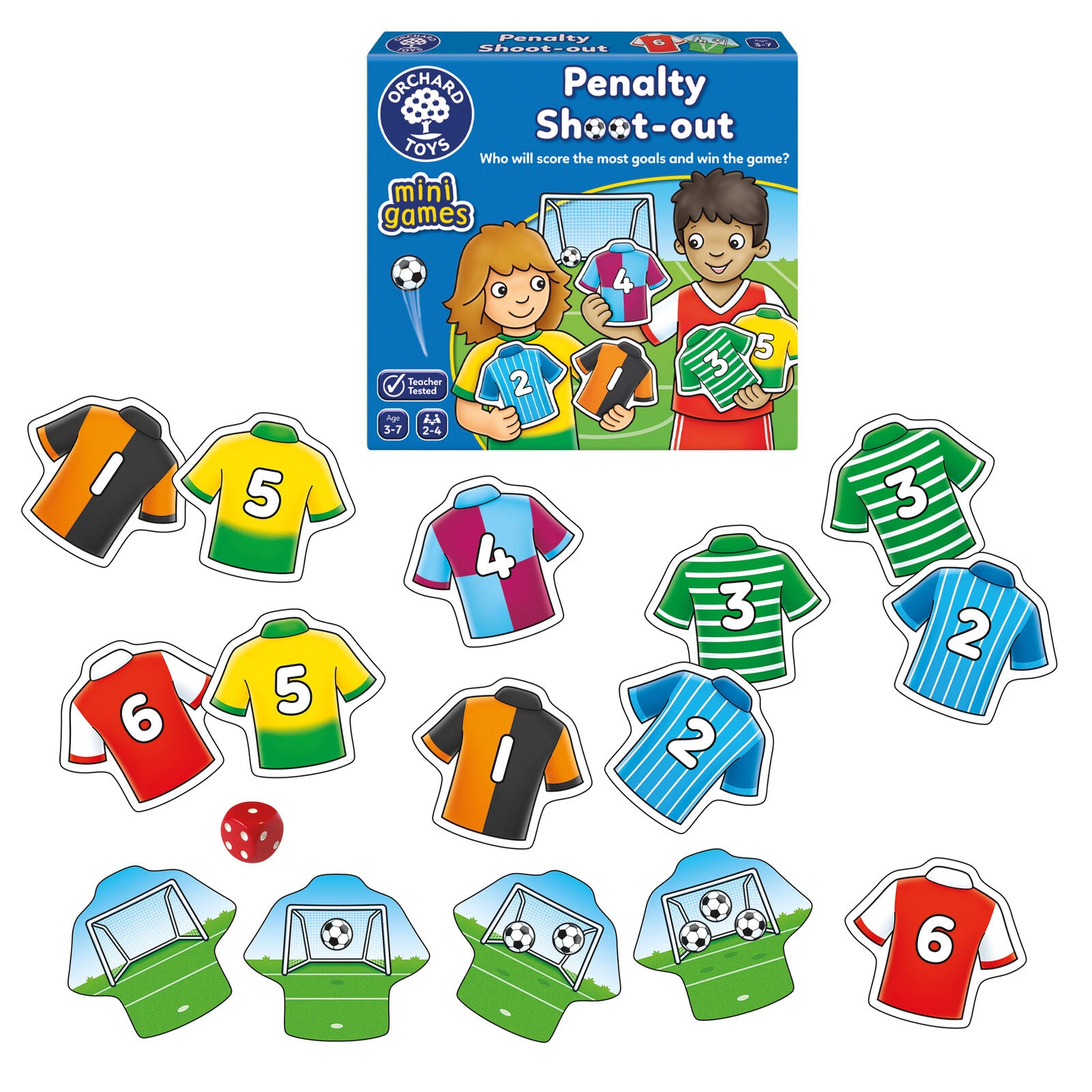 Orchard Toys 365 Penalty Shoot-Out Mini Game Number & Counting Game Children 3+