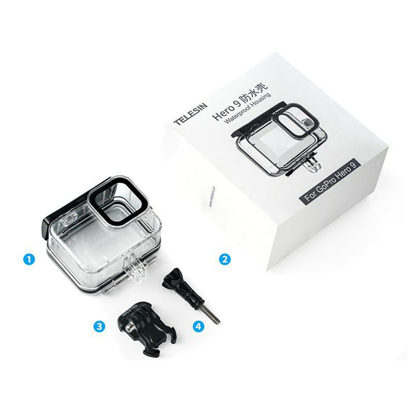 New Waterproof Housing Clear Case Diving Protective For   Hero 9 Camera