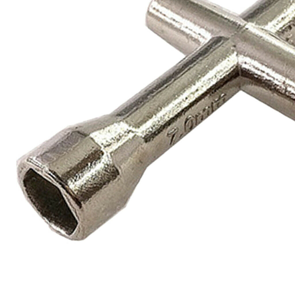 Cross Wrench - Socket 4mm, 5mm, 5.5mm, 7mm - 4 Way Wheel Wrench RC Car