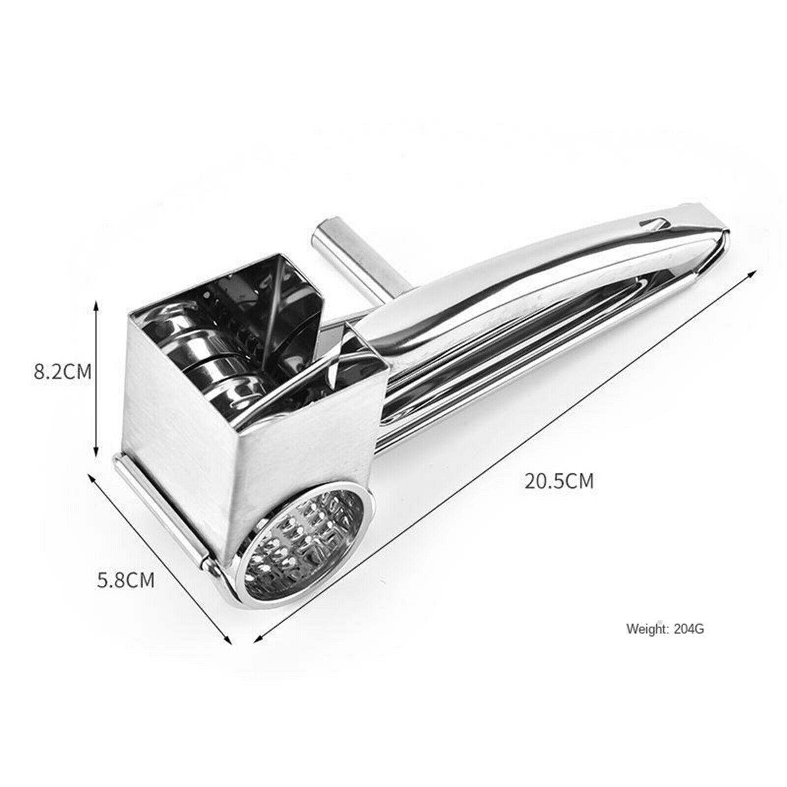 Manual Round Mandoline Slicer Shredder Rotary Cheese Grater Vegetable Cutter