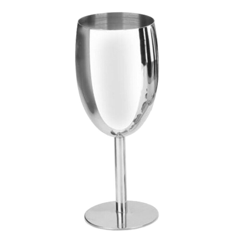 4pcs Champagne Stemmed Glass Top Cup Wine Tableware Home Kitchen Table Stainless