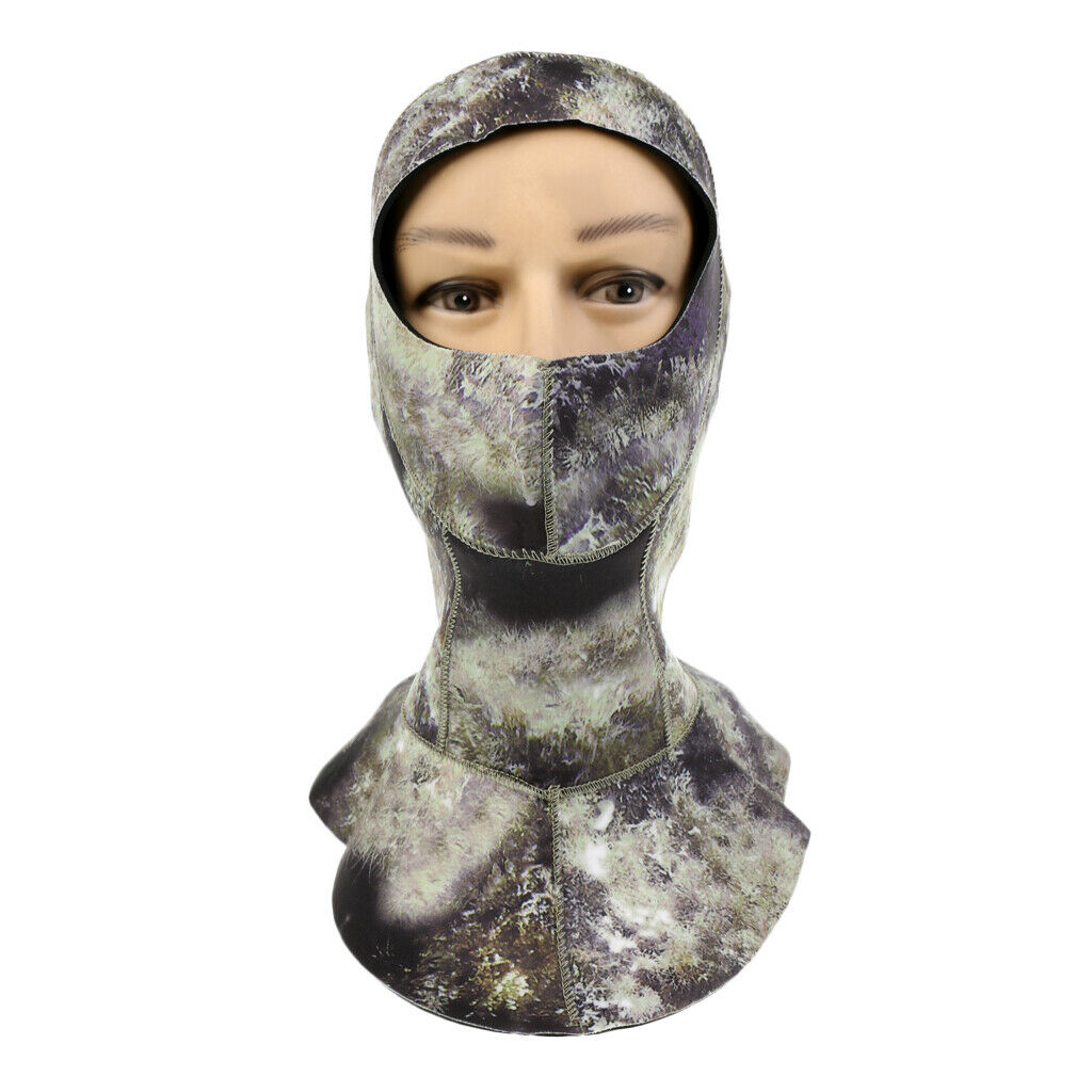 Diving Surfing Wetsuits 3mm Neoprene Vented Bib Hood XXL Green Camouflage