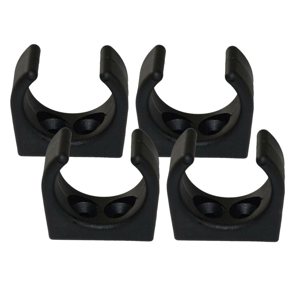 4 Pieces Boat Nylon Clips Holder Paddle Tube Holders Storage Brackets Black