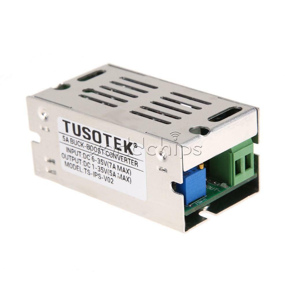 DC-DC 5A Auto Boost Step Up Step Down Converter Module Voltage Aluminum Case