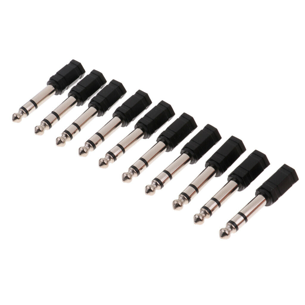 10 pieces 6.5 MM male to 3.5 MM jack adapter power amplifier, audio,