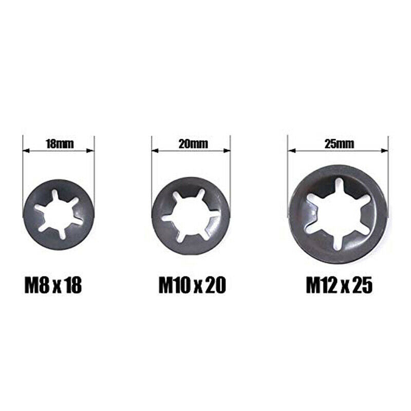 280Pcs Flower Washer M3-12 Internal Tooth Lock Washer Quick Lock Washer Steel
