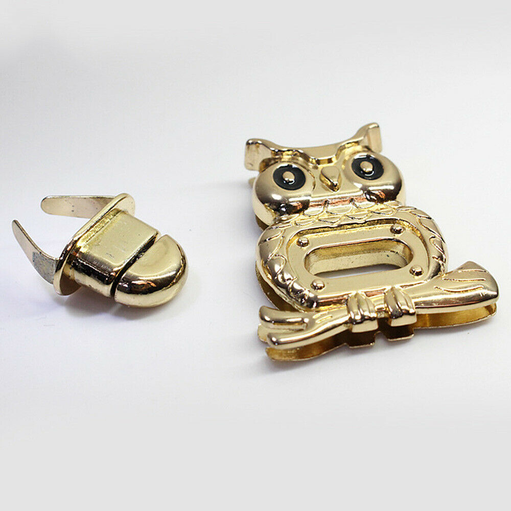 1Pc Owl Alloy Twist Turn Lock Purse Buckle Fasteners DIY Handbag Bag Replacement