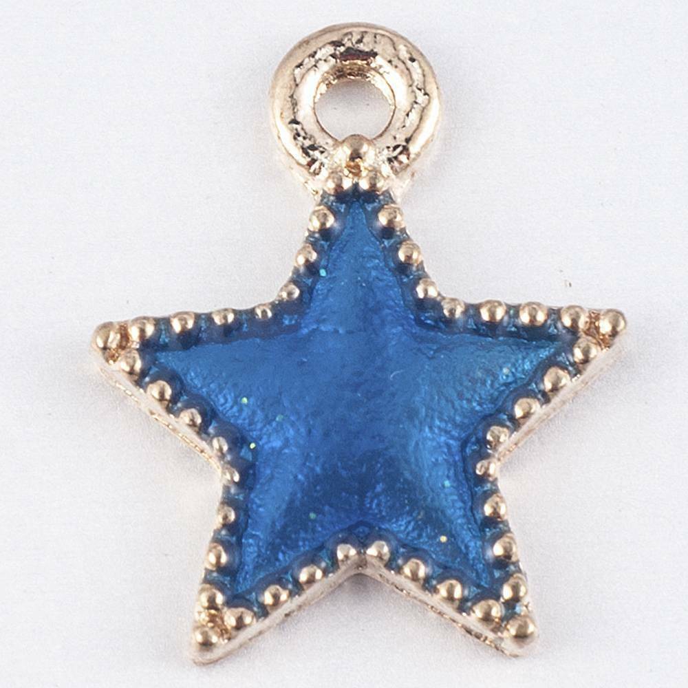 8PCS Alloy Moon/Star/Planet Enamel Charm Pendant For DIY Jewelry Craft Making