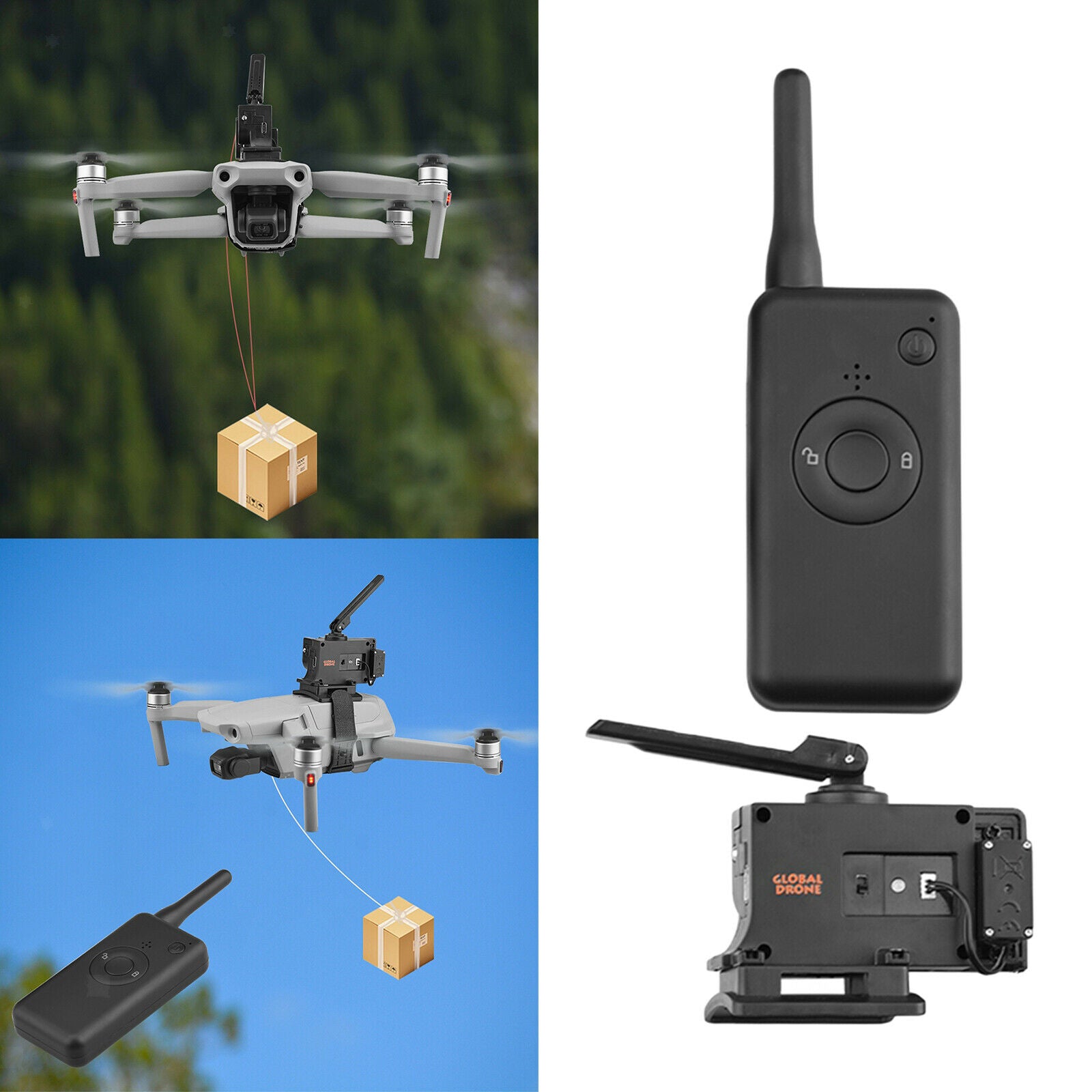 Air Drop Drone Thrower Release Device Kit for DJI Mavic Mini 2 for Bait Hook