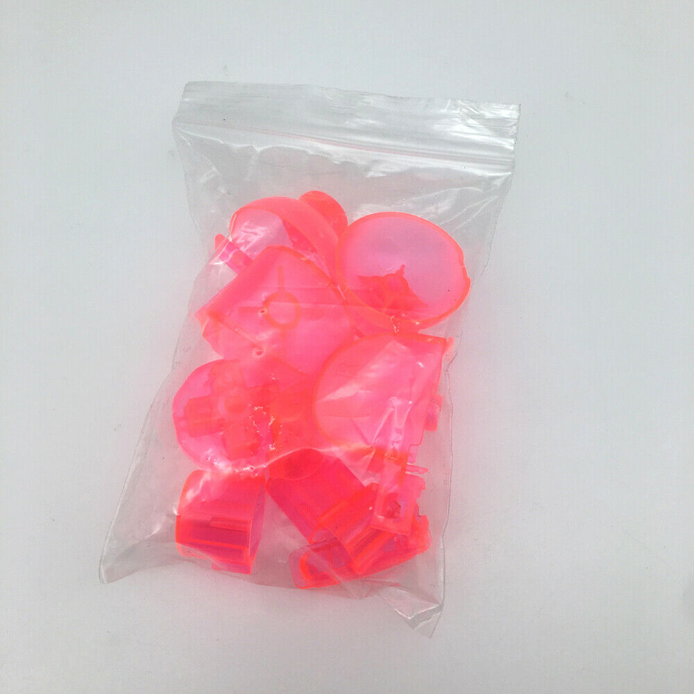 Clear pink ABXYZ/L R Buttons+Analog ThumbSticks D-pad for Nintendo Gamecube NGC