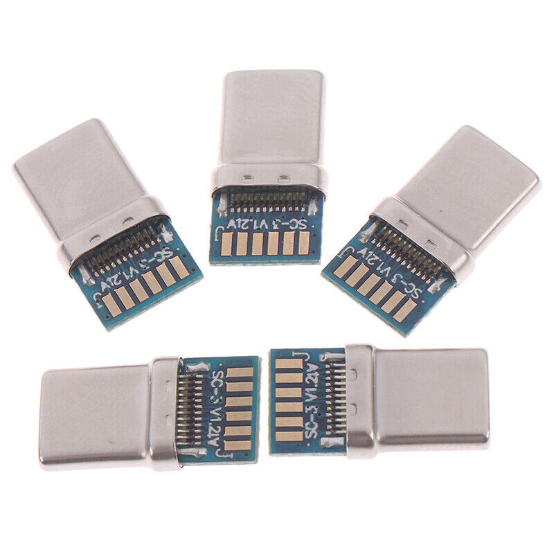 USB3.1 TypeC Connector 24Pin Male Socket Receptacle Adapter To Solder Wir.l8