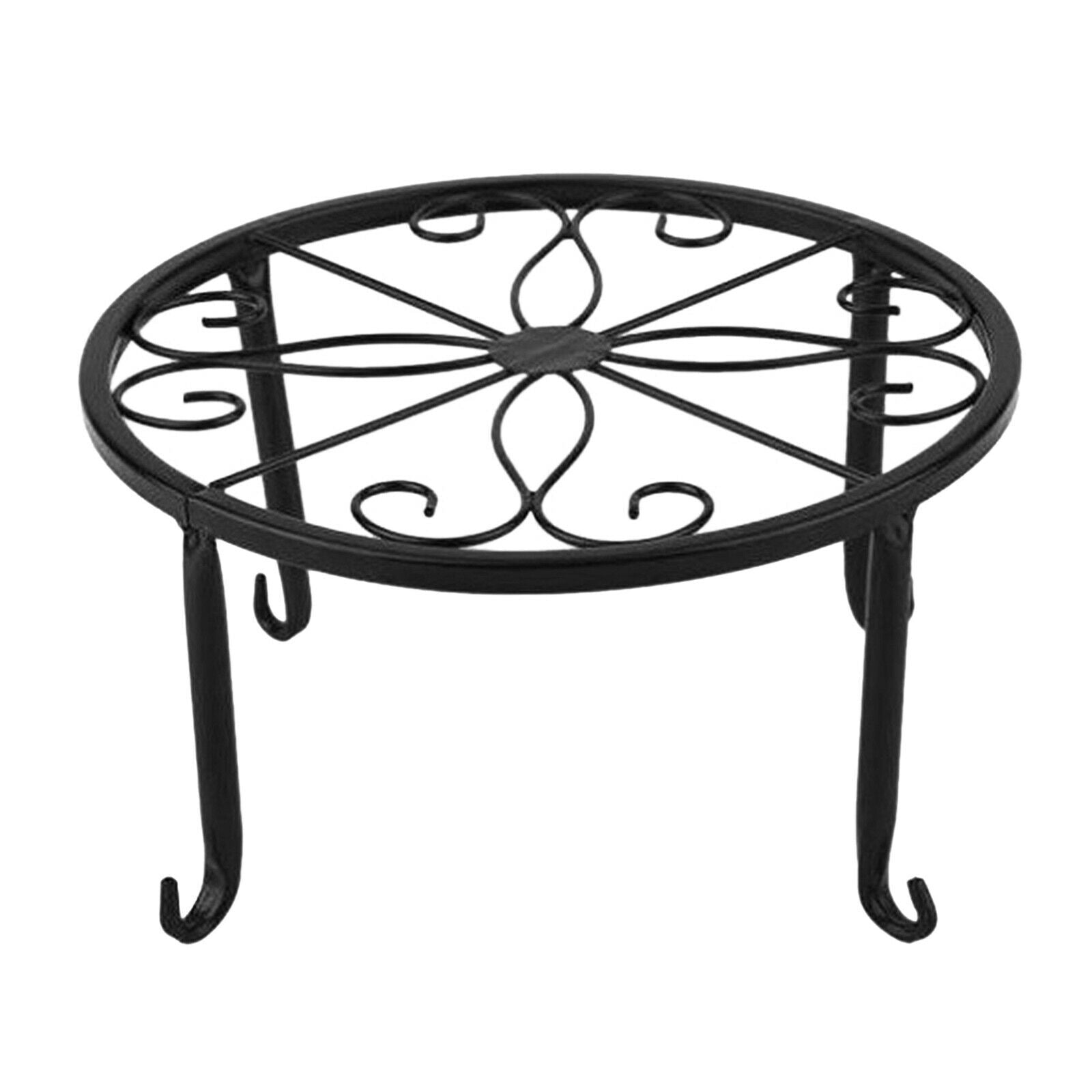 Plant Stand Iron Low Garden Container Supports Rack Green Dill for Garden