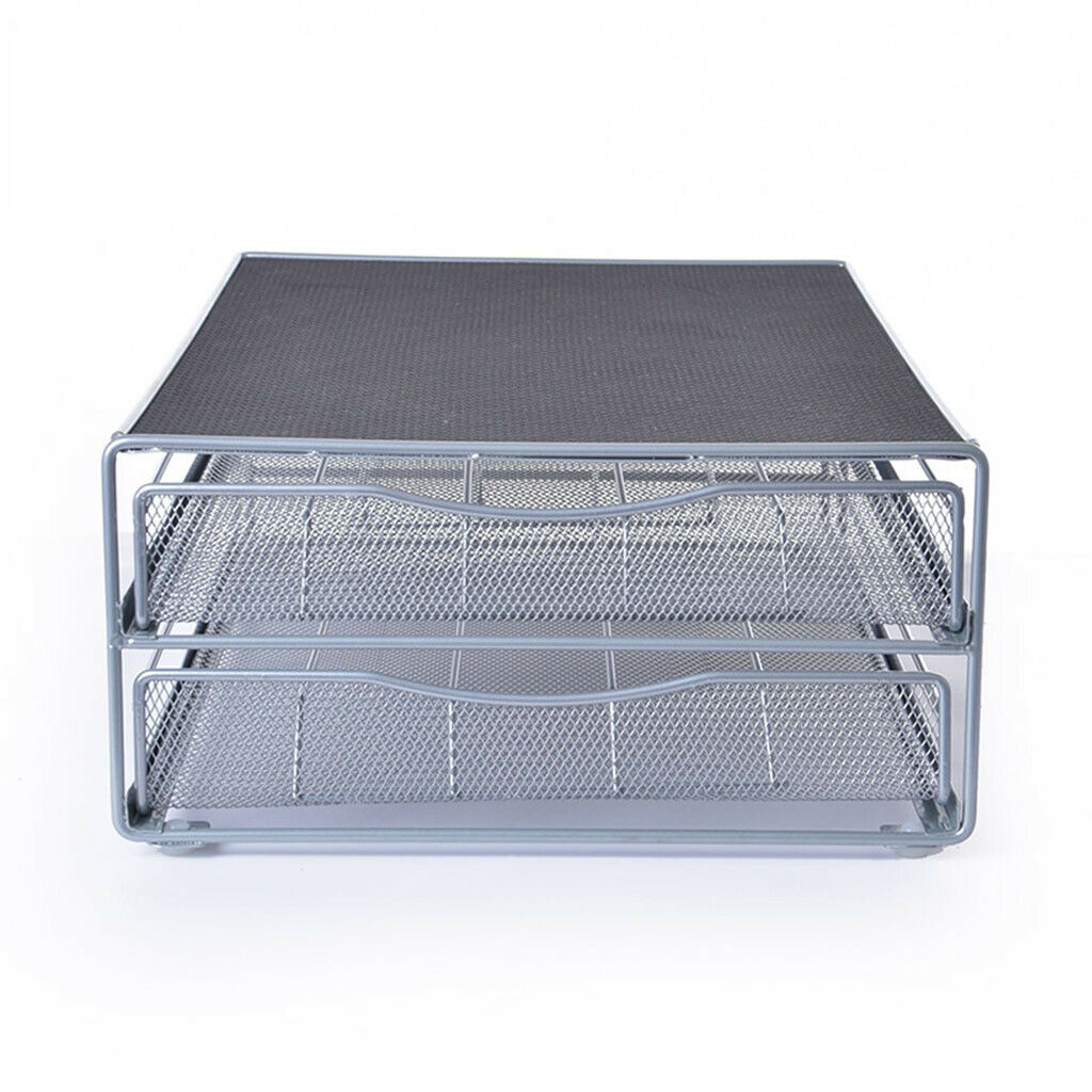 Practical Iron Coffee Pod Storage Drawer Double-layer Easy to Take Counter