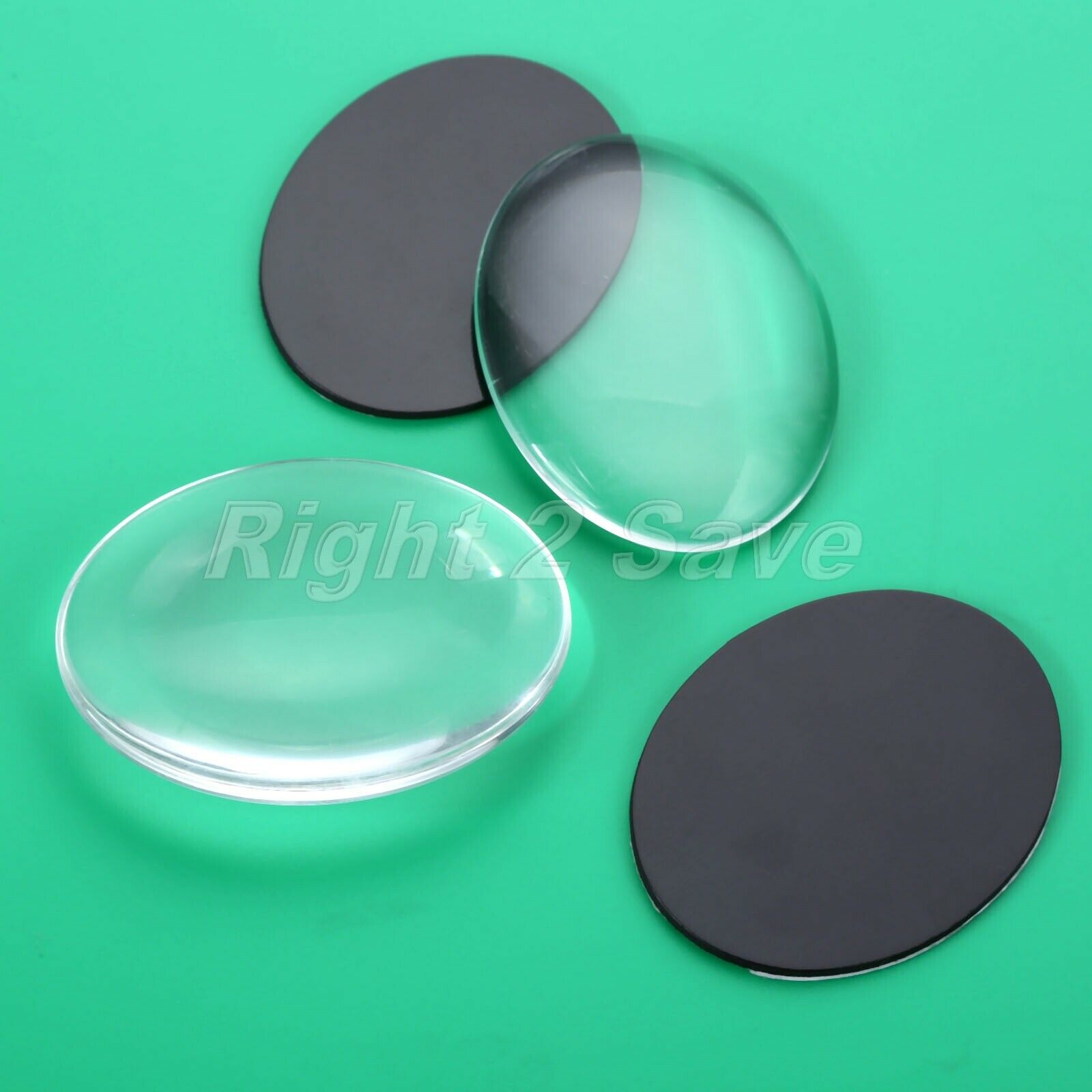 10 Sets Oval Shaped Dome Glass Cabochon & Fridge Magnetic Stickers Home Decor