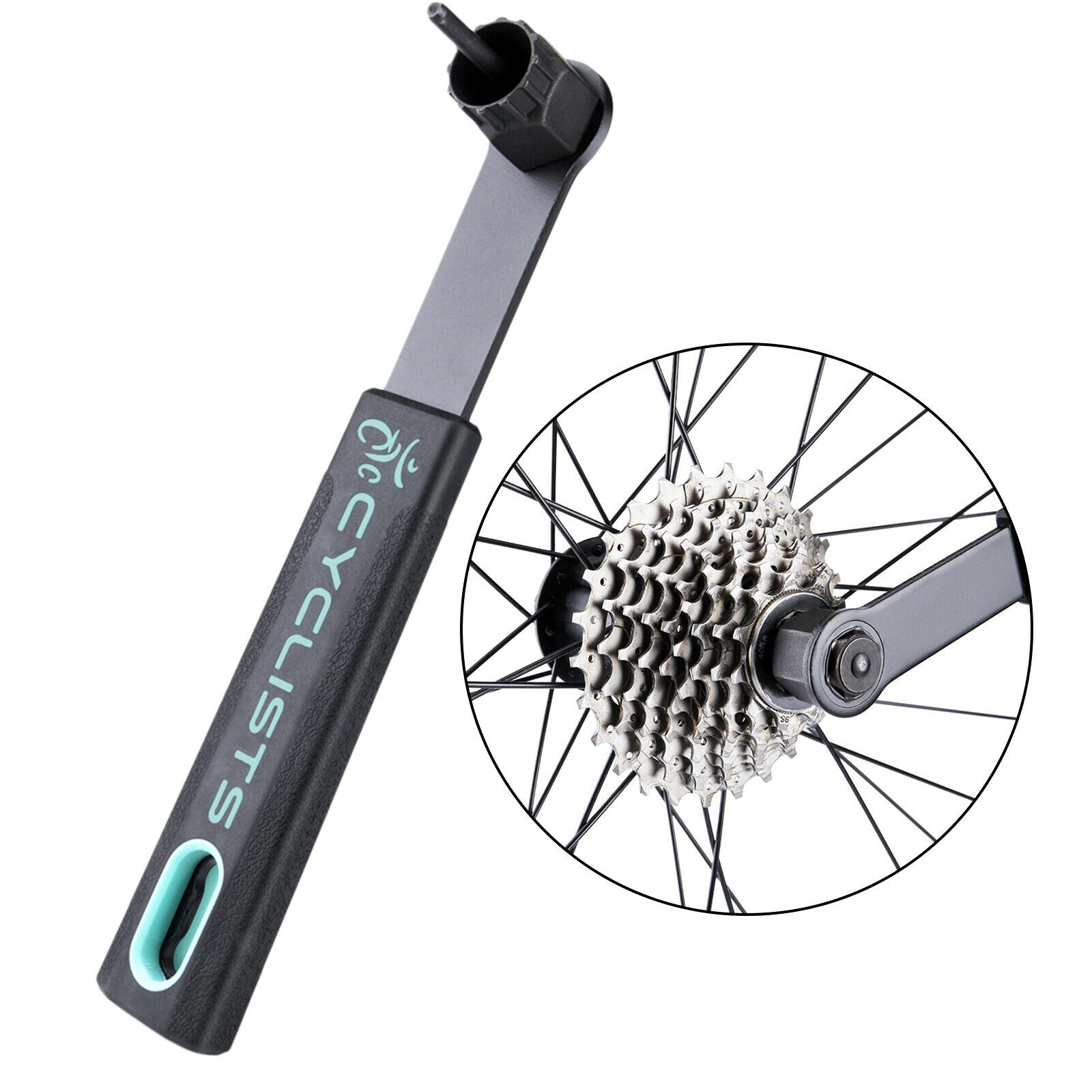 Bicycle Cassette Removal Tool Remover Bike Repair Tool with Center Guide Pin