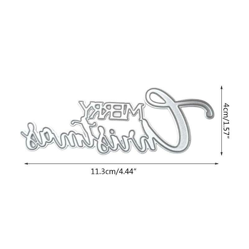 Merry Christmas Letter Metal Cutting Dies DIY Scrapbooking Embossing Stencil