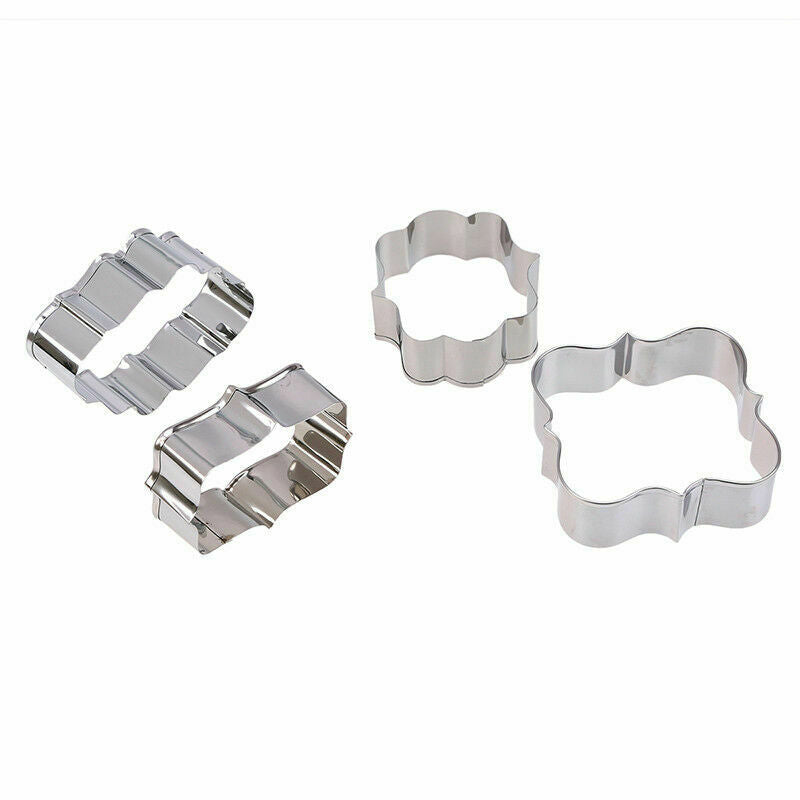 Stainless Steel Plaque Cutter Mold Cookie Cake Frame Oval Square Rectangle