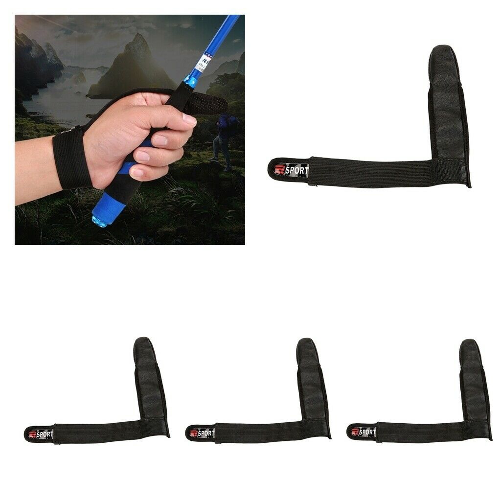4x Single Finger Fishing Glove Anti-Slice Shield for Surf Fishing Black