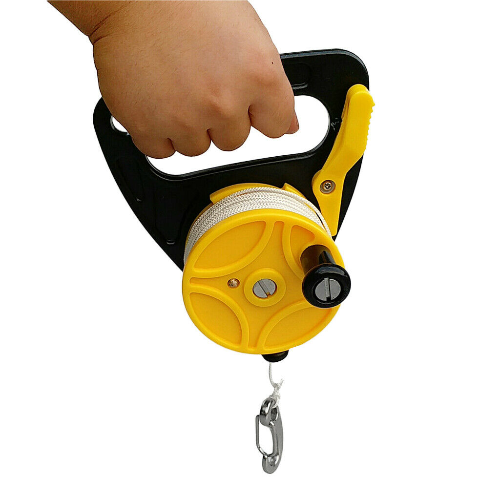Scuba Diving 46m Line Reel Kayak Anchor Clip Safety Gear for Wreck Cave Dive
