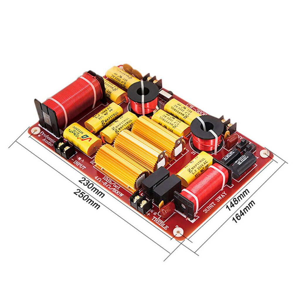 Prettyia   3   Way   Audio   Treble   Bass   Frequency   Divider   600W