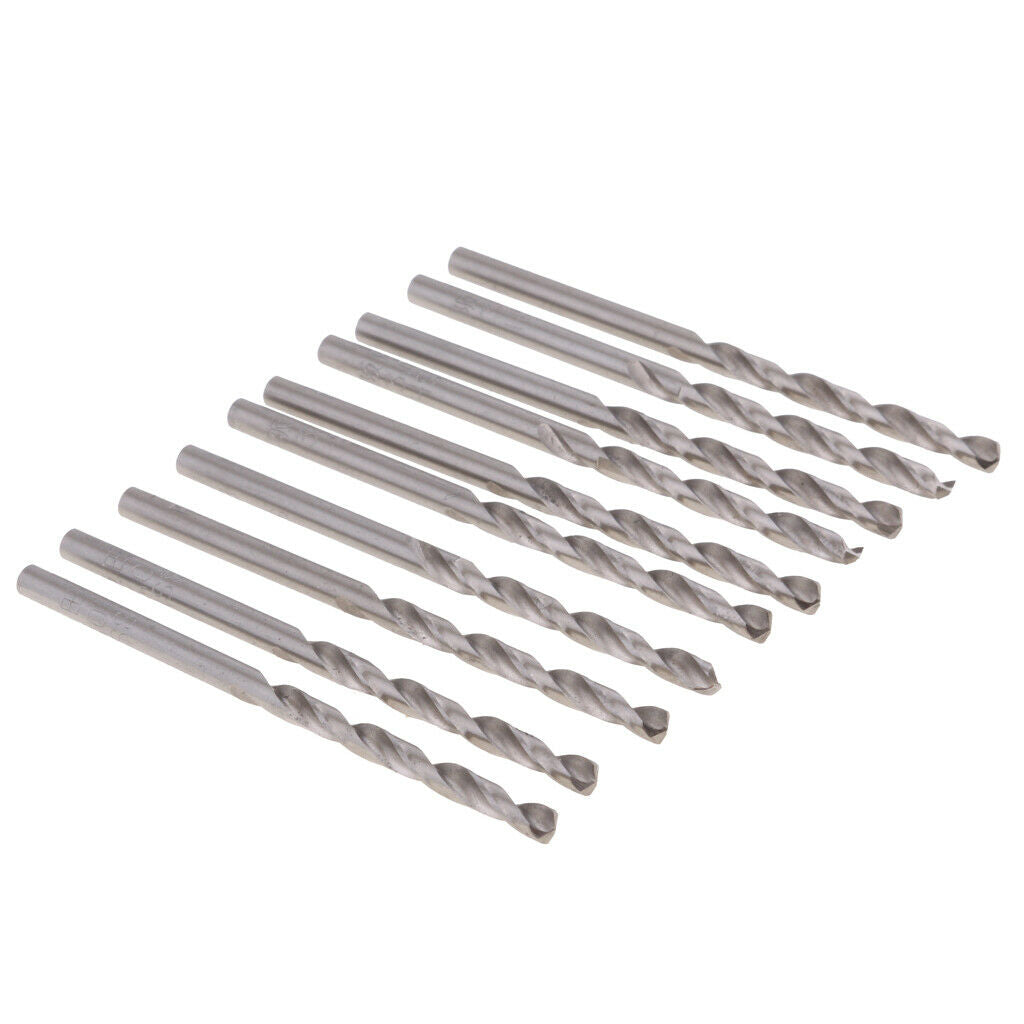 10 Pieces Metal HSS High Speed Steel Straight Shank Twist Drill Bait Hand Tools